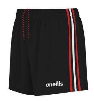 Black Shorts - Red / White Stripe