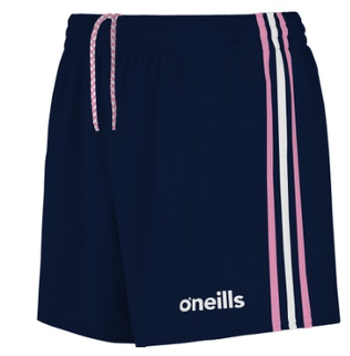 Navy Shorts - Pink / White Stripe