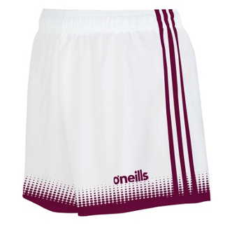 White Shorts - Maroon Fade