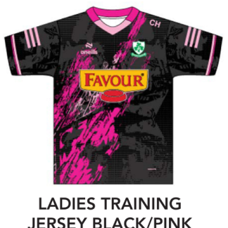 Loughguile Ladies Training Jersey Black/Pink (PO)
