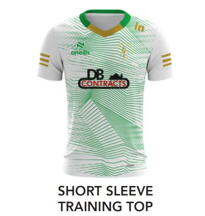 Dunloy Training Top White/Green (PO)